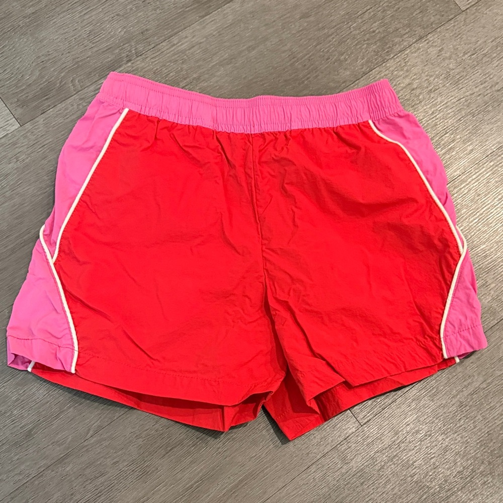 BDG Vibrant Red and Pink Athletic Shorts